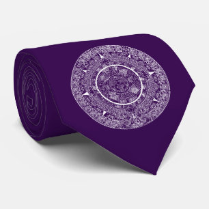 Corbata Piedra del Sol Azteca Mexicana Calendario Maya 3