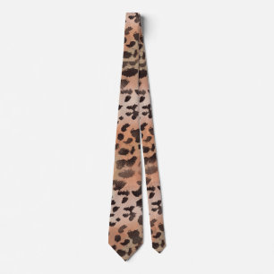 Corbata Piel de leopardo en albaricoque tangerina