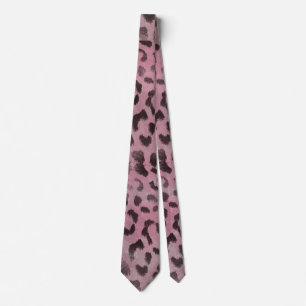 Corbata Piel de leopardo en rosa