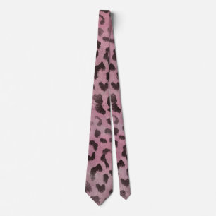 Corbata Piel de leopardo en rosa pálido