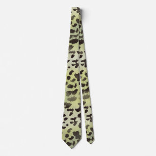 Corbata Piel de leopardo en verde lima tangerina