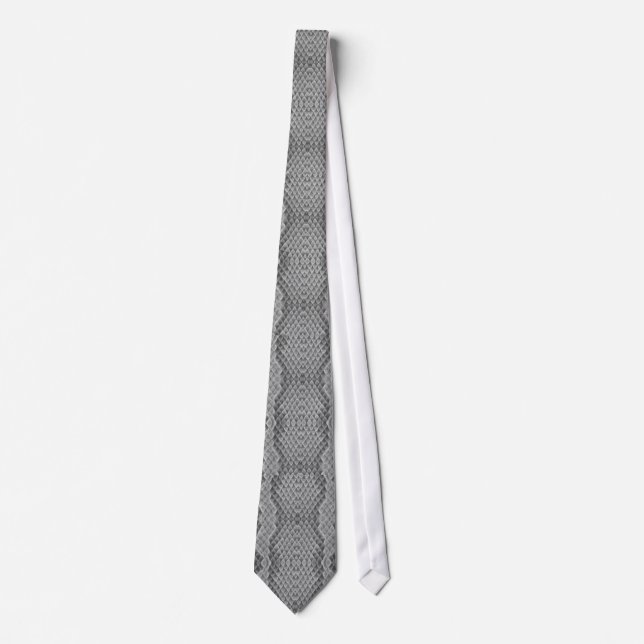 Corbata Piel de serpiente gris (Anverso)