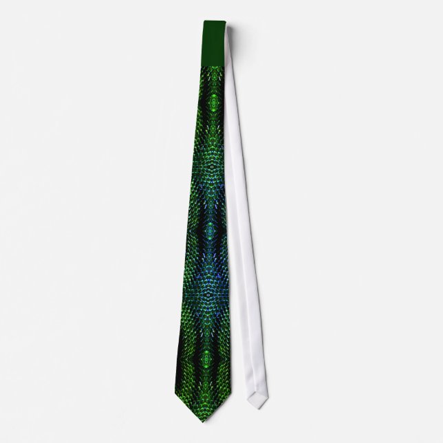 Corbata Piel de serpiente verde (Anverso)