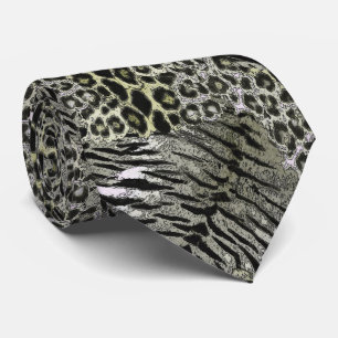 Corbata Piel de tigre leopardo gato rayado a la moda