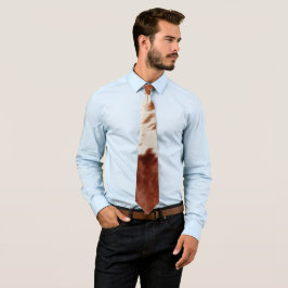 Corbata Piel de vaca blanco marrón