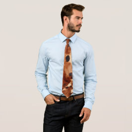 Corbata Piel de vaca de Crema Negra Marrón Occidental