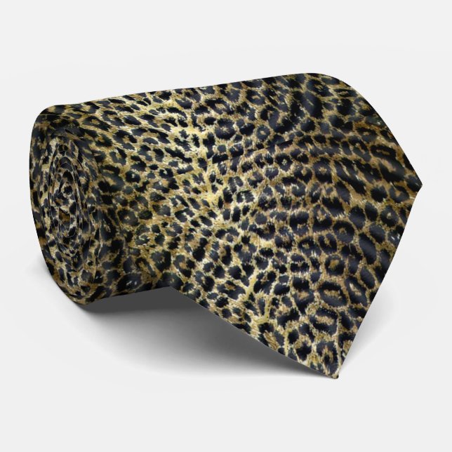 Corbata Piel leopardo, puntal de cuello (Enrollado)
