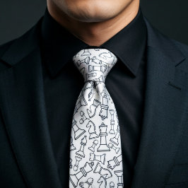 Corbata Piezas de Ajedrez