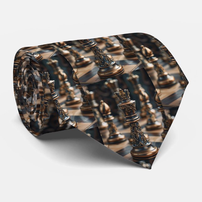 Corbata Piezas de Ajedrez Juego de Ajedrez  (Enrollado)