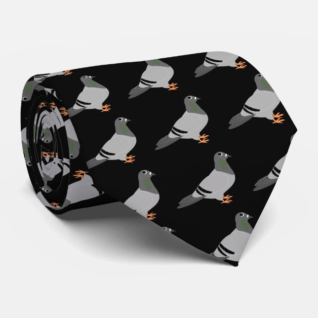 Corbata Pigeon Design Black (Enrollado)