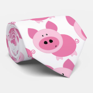 Corbata Piggies rosado