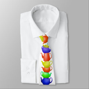 Corbata Pila de teteras pintadas