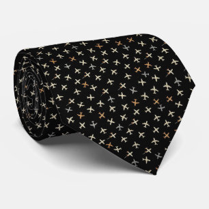 Corbata Pilot Faux Silk Estilo Diseñador de Micro Avione