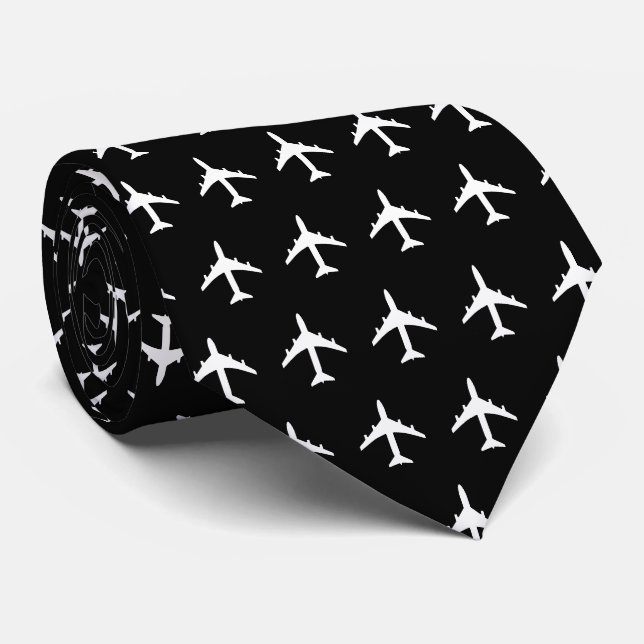 Corbata Piloto de aviones azafato jets (Enrollado)