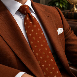 Corbata Pimentón Viejo Dinero Twill Foulard de Diamante Ox