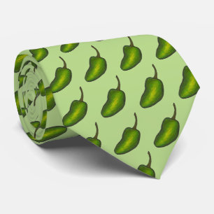 Corbata Pimienta jalapeña verde caliente pimientos jalapen