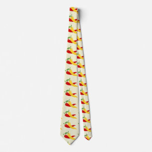 Corbata Pimiento de chile verde amarillo rojo Thunder_Cove