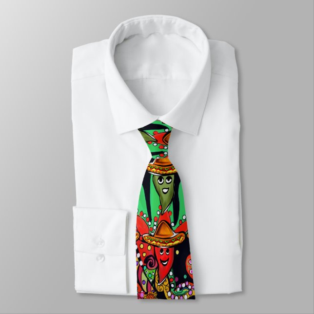 Corbata Pimientos del Cinco de Mayo (Atado)