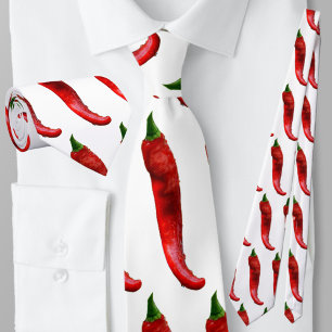 Corbata Pimientos rojos fotografiados