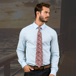 Corbata Piña blanca rosada