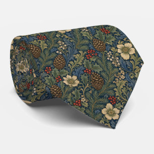 Corbata Piña de William Morris Bayas de Acebo