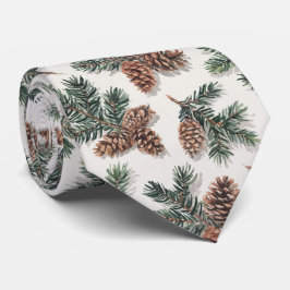 Corbata Piñas y ramas de abeto
