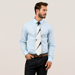 Corbata Pincel blanco Stroke fondo negro moderno