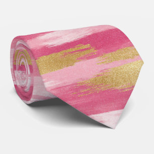 Corbata Pincel de oro rosa estilo cordón de cuello