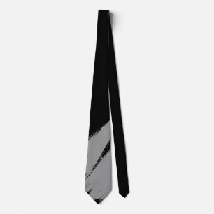Corbata Pincel gris fondo negro moderno
