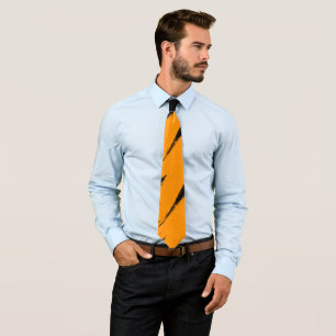 Corbata Pincel naranja Activa fondo negro moderno #2
