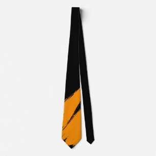 Corbata Pincel naranja fondo negro moderno #2