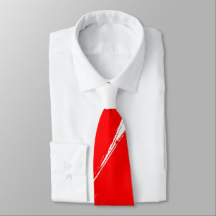 Corbata Pincel rojo fondo blanco moderno