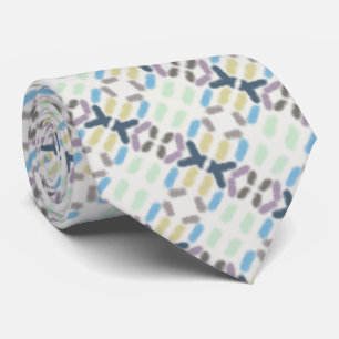 Corbata Pinceladas de acuarela pastel en blanco nube     