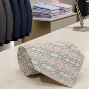 Corbata Pinceladas de fregona con acuarela en pastel suave