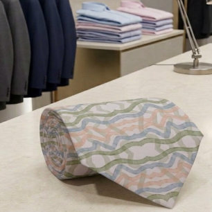 Corbata Pinceladas de fregona con acuarela en pasteles sua