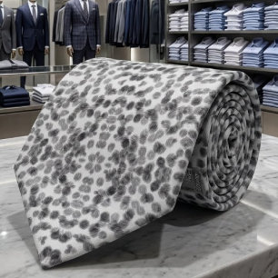 Corbata Pinceladas Retorcidas Texturizadas Patrón Negro So