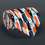 Corbata Pinceles de Naranja azul Patrón abstracto<br><div class="desc">Añada un toque de color vibrante a su armario con los pinceles del Naranja azul Patrón de pinceles Abstracto de la punta del cuello. Este diseño atrevido y artístico combina tonos azules y naranjas en un cautivador patrón de pinceles, convirtiéndolo en el accesorio perfecto para un boda, un evento de...</div>