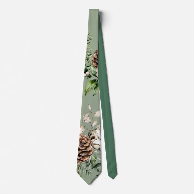 Corbata Pine Cones ChristmasTie (Anverso)