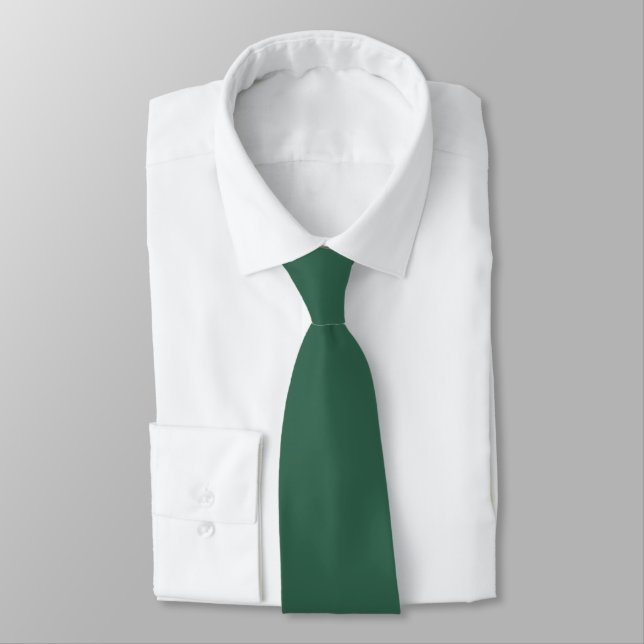 Corbata Pine Green Solid Cuello Tira (Atado)