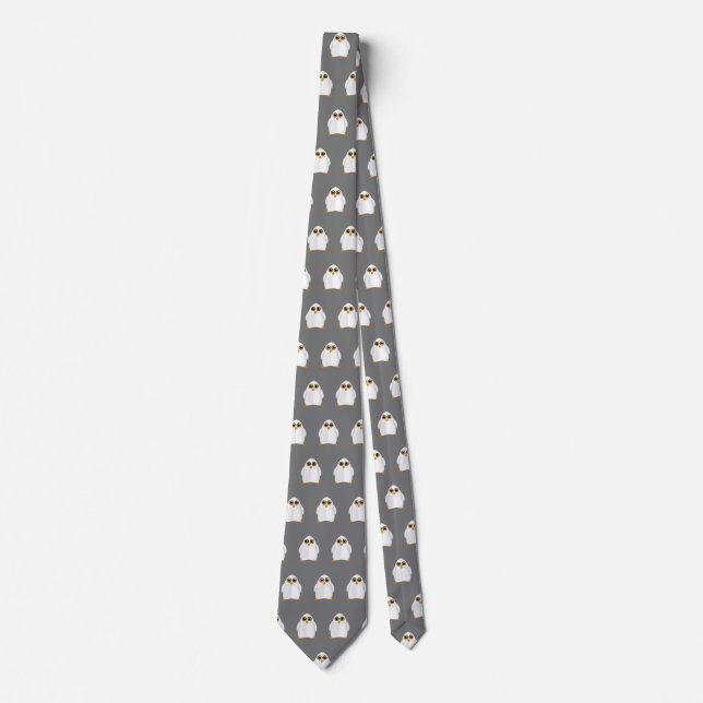 Corbata Pingüino blanco (Anverso)
