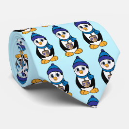Corbata Pingüino con un Dreidel en Hanukkah
