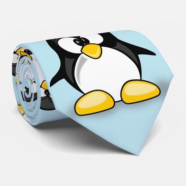 Corbata pingüino lindo dulce del dibujo animado (Enrollado)