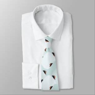 Corbata Pingüinos juguetones deslizándose sobre el patrón
