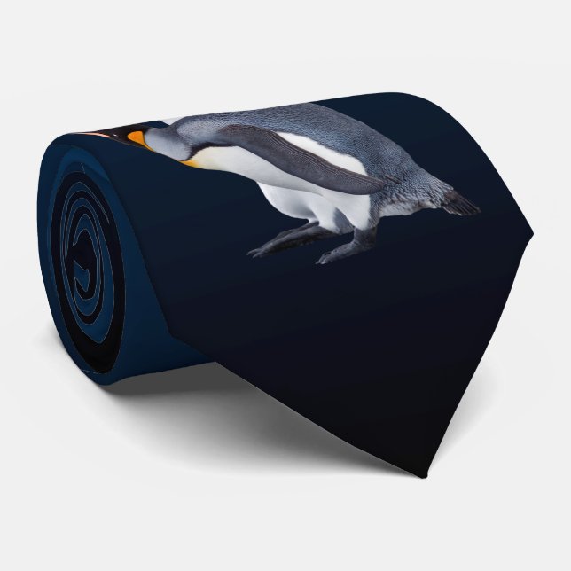 Corbata Pingüinos Rey Empate (Azul/Negro) (Enrollado)