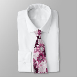 Corbata Pink, burgundy flowers on dusty pink