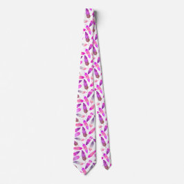 Corbata Pink Flamingo Feathers Neck Tie