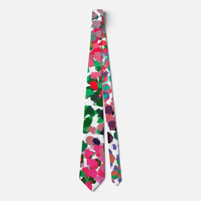 Corbata Pink green abstract Neck Tie (Anverso)