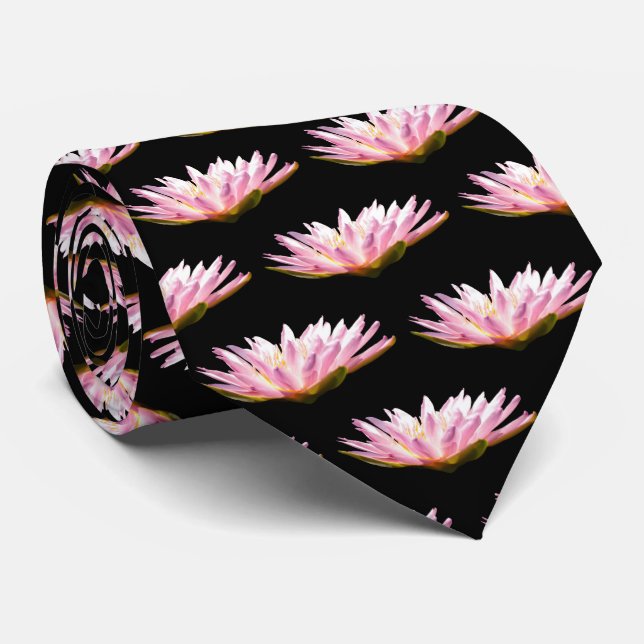 Corbata Pink Lotus Water (Enrollado)