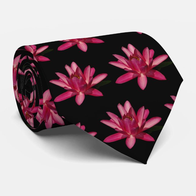 Corbata Pink Lotus Water (Enrollado)