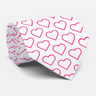 Corbata Pink Love Hearts Neck Tie - Elija sus colores